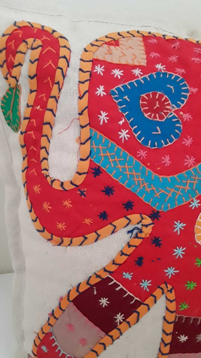 NEW BOHO RED ELEPHANT CUSHION COVER - photo 5