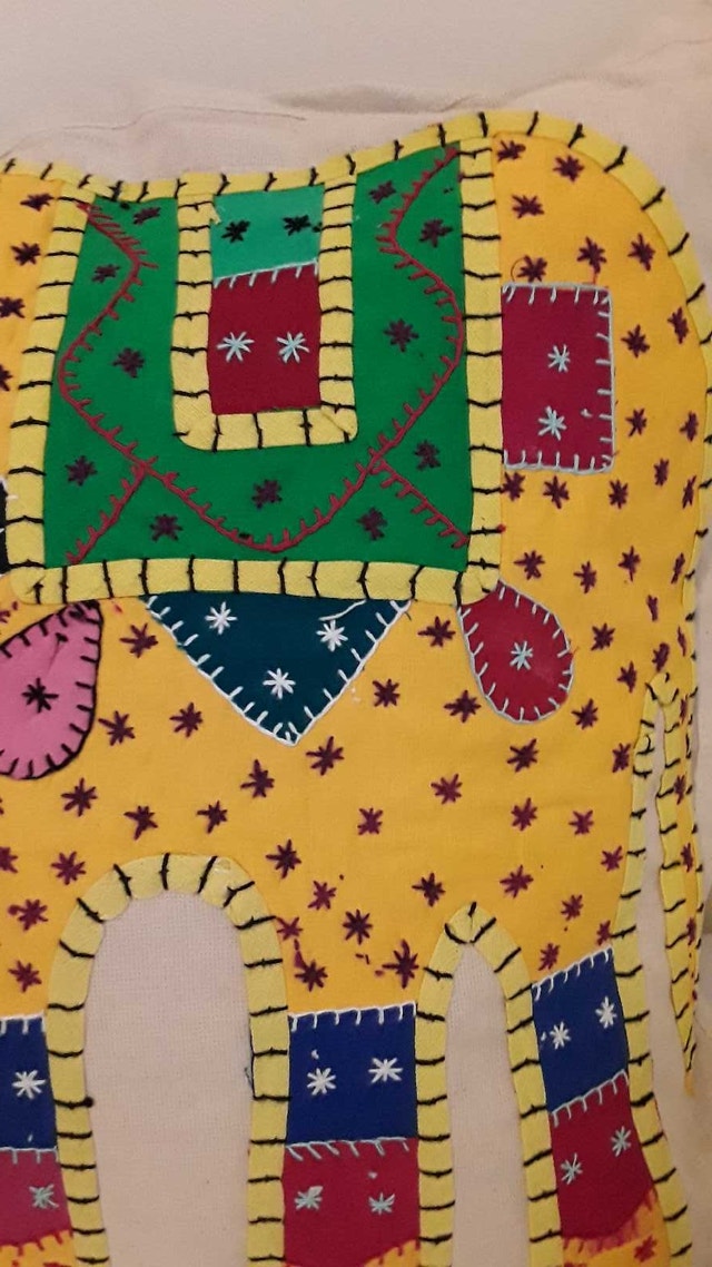 NEW ADORABLE BOHO YELLOW ELEPHANT CUSHION COVER - photo 5