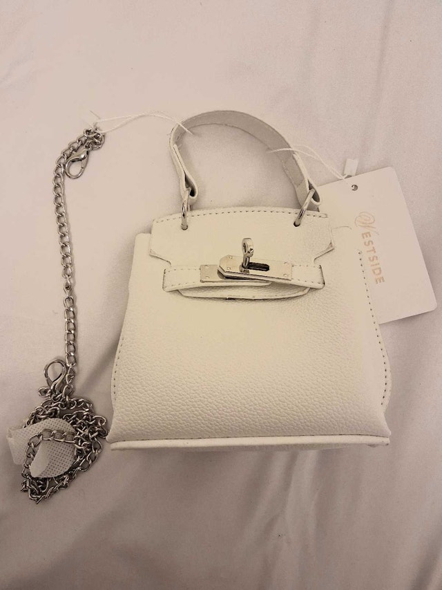 NEW MINI SATCHEL BAG WITH SILVER CHAIN - photo 2