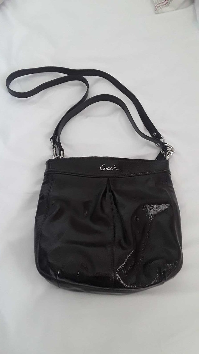 COACH Dark Brown Patent Leather Crossbody/Handbag