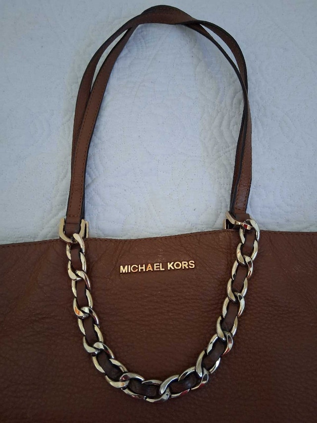 MICHAEL KORS BROWN LEATHER TOTE BAG - photo 2