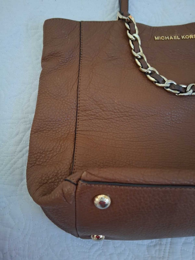 MICHAEL KORS BROWN LEATHER TOTE BAG - photo 3