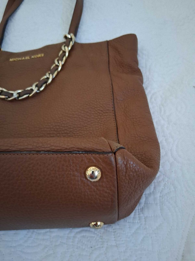 MICHAEL KORS BROWN LEATHER TOTE BAG - photo 4