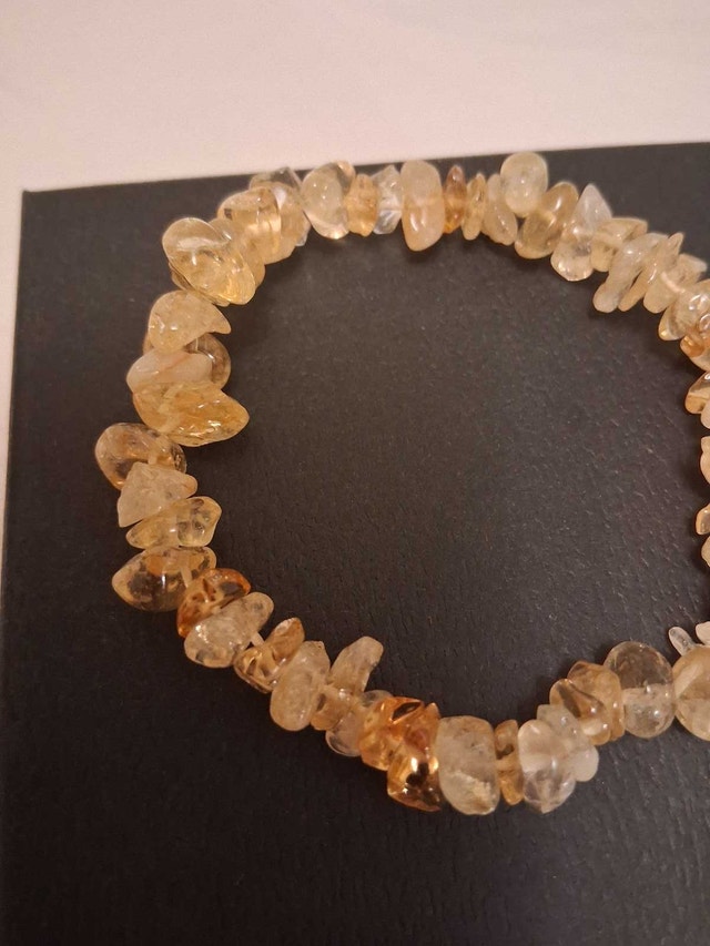 NEW ELEGANT NATURAL CITRINE STONE BRACELET - photo 2