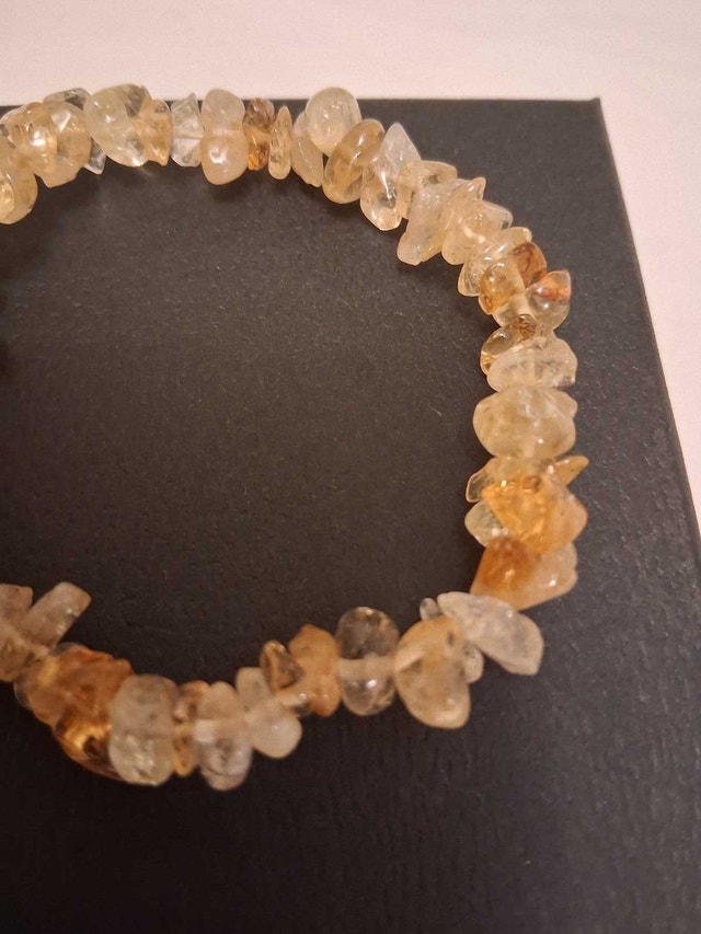 NEW ELEGANT NATURAL CITRINE STONE BRACELET - photo 3