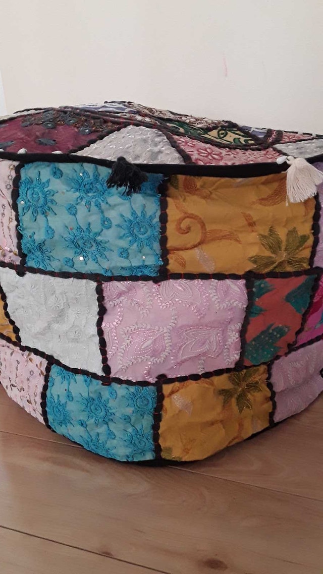 NEW BEAUTIFUL POUF COVER - photo 3