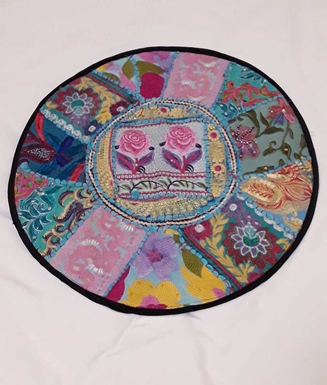 NEW GORGEOUS BOHO ROUND CUSHION COVER