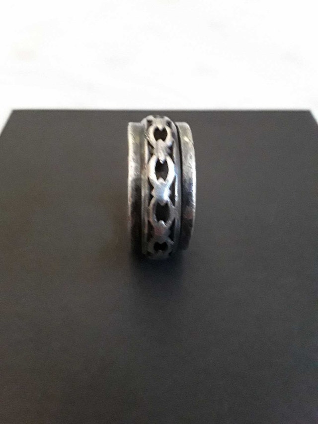 NEW MEN'S TURNABLE SILVER RING - photo 2