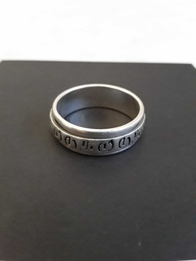 NEW MEN'S TURNABLE SILVER RING - photo 3