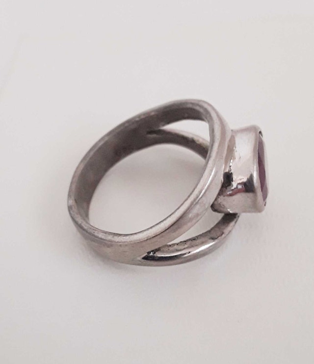 NEW GENUINE RUBY SILVER RING - photo 2