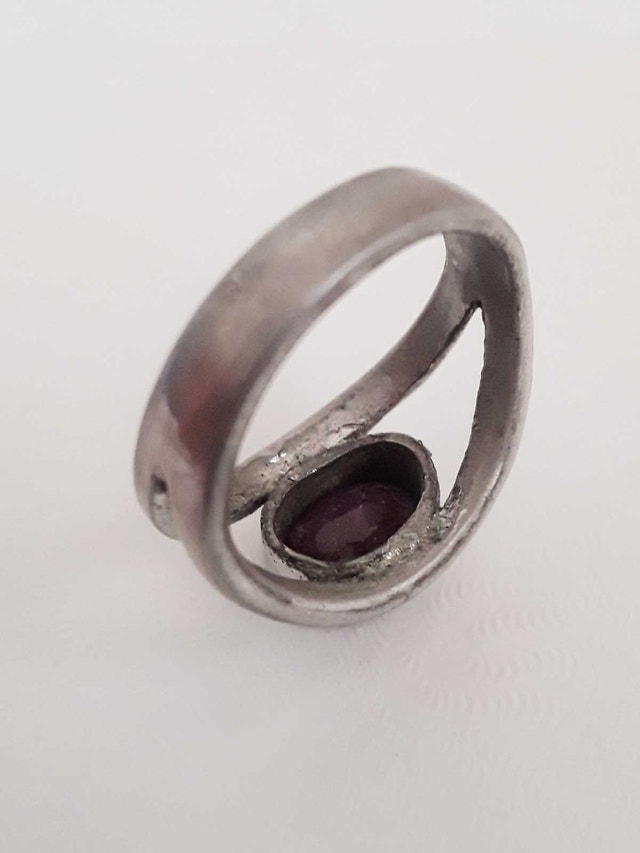 NEW GENUINE RUBY SILVER RING - photo 4