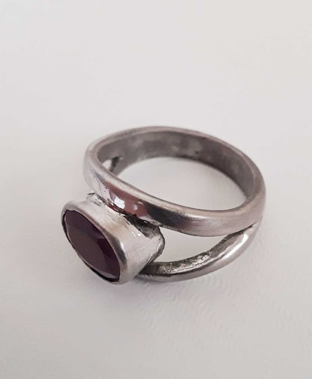 NEW GENUINE RUBY SILVER RING - photo 5