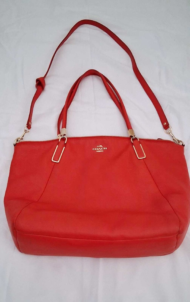 COACH RED TOTE BAG