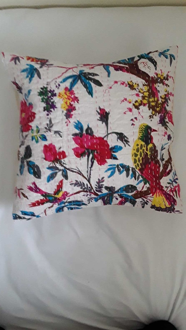NEW BIRDS WITH FLORAL CUSHION COVER