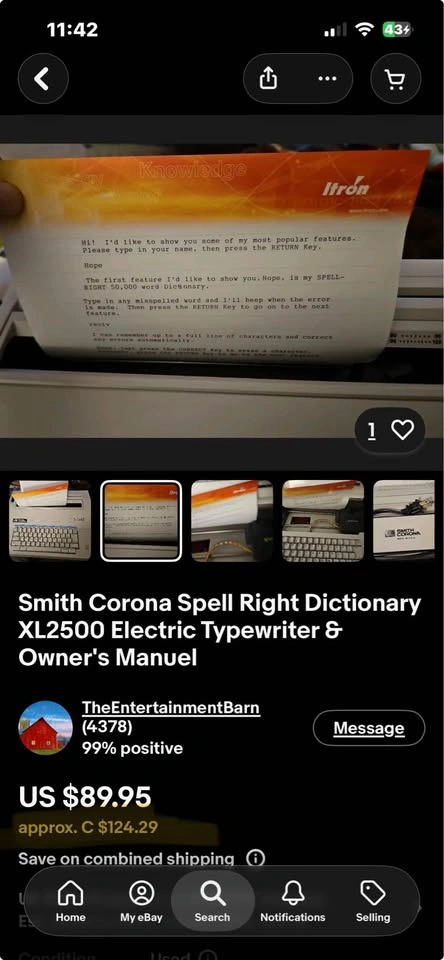 Smith Corona XL 2500 Spell-Right Dictionary typewriter - photo 4