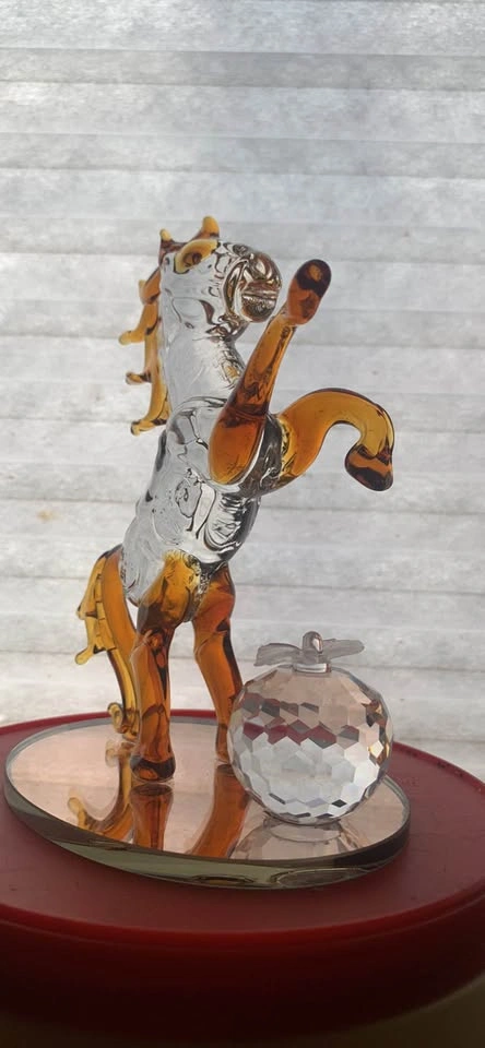 Feng Shui Glass Prancing Horse Statue – Wealth & Success Decor - photo 3