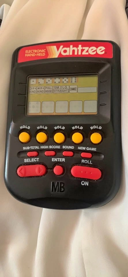 1995 vintage Milton Bradley electronic hand-held Yahtzee game