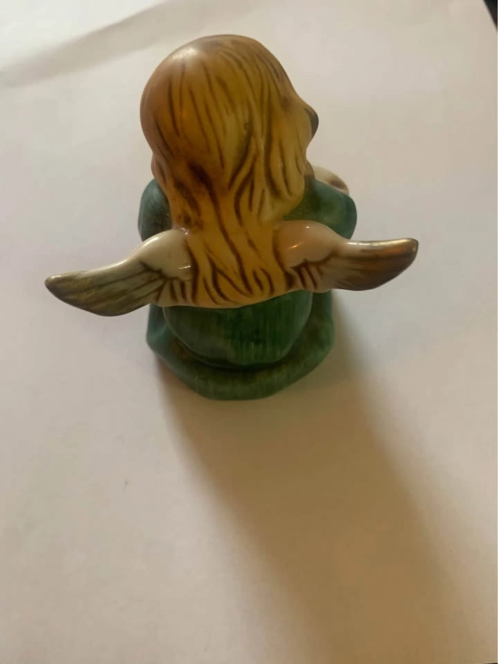 Vintage Goebel Weihnacht Angel Figurine, Green Dress - photo 4