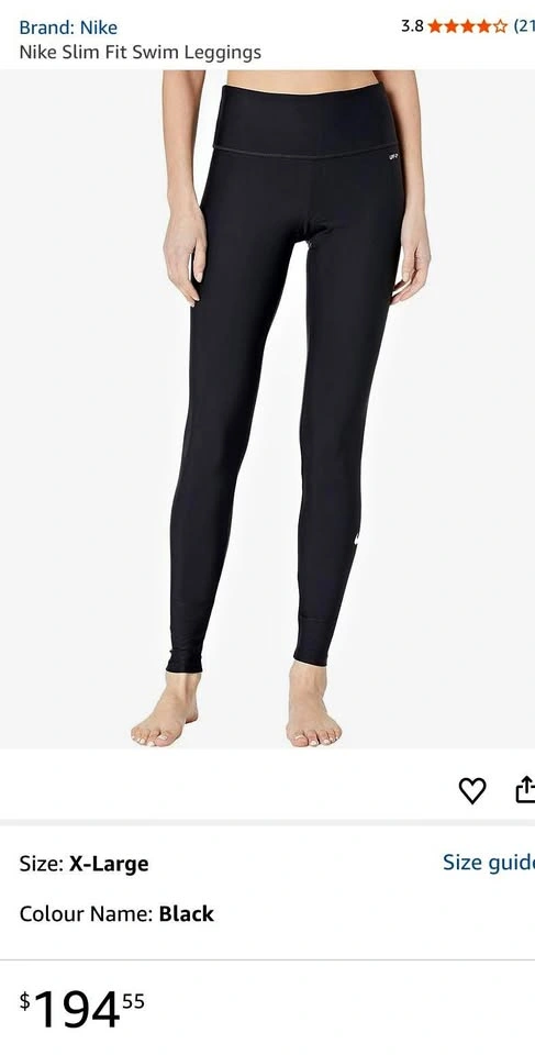 Nike Slim Fit Swim Leggings size S