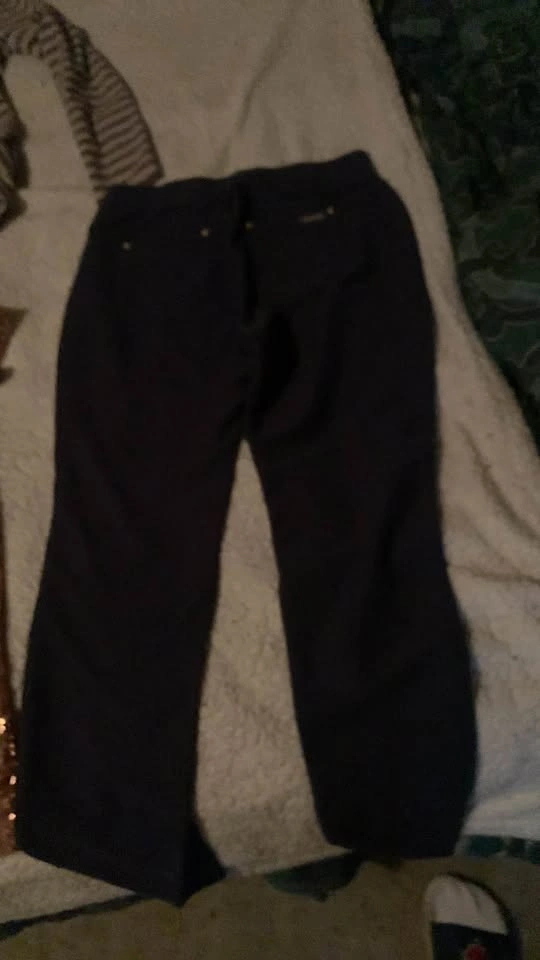 Michael kors ladies pull up slacks/pants medium size blue - photo 3