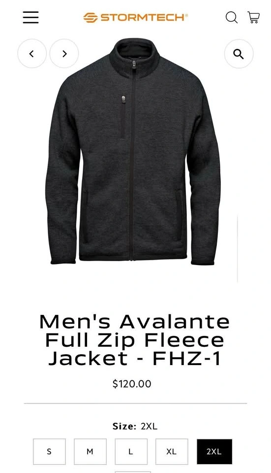 Men's Avalante Full Zip Fleece Jacket - XXL