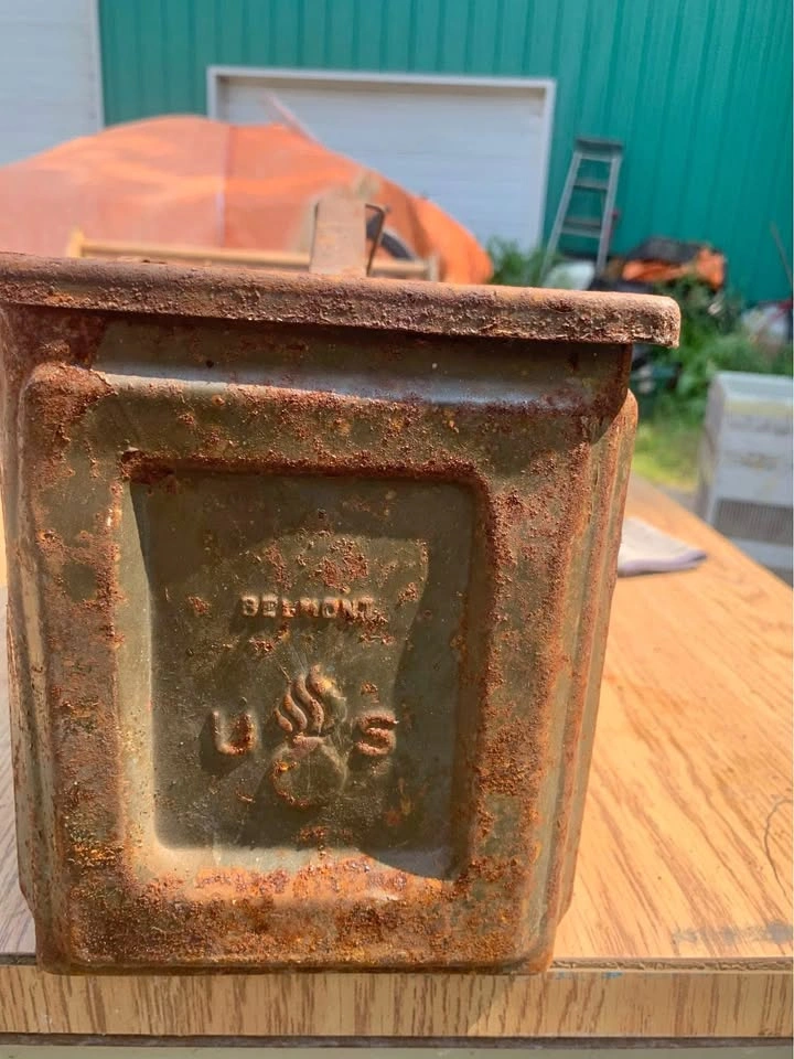 Antique ww2 50 cal ammo box from US army