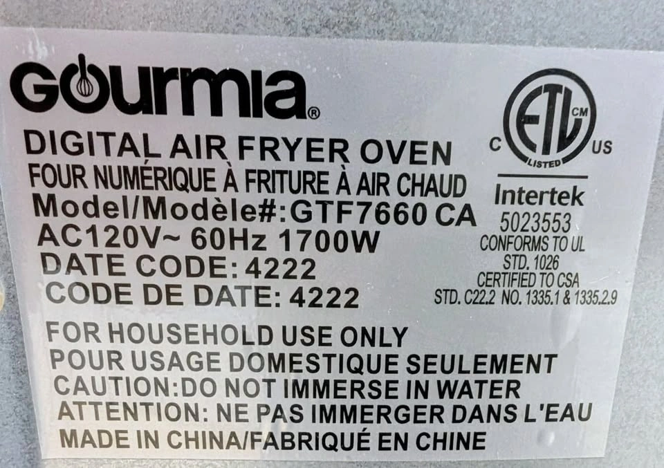 Gourmia Digital Oven with Air Fryer 24 Liters - photo 5