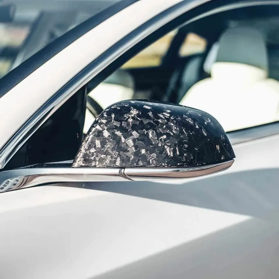 Tesla Model 3 Carbon Fiber Mirror Caps image indicator(9)