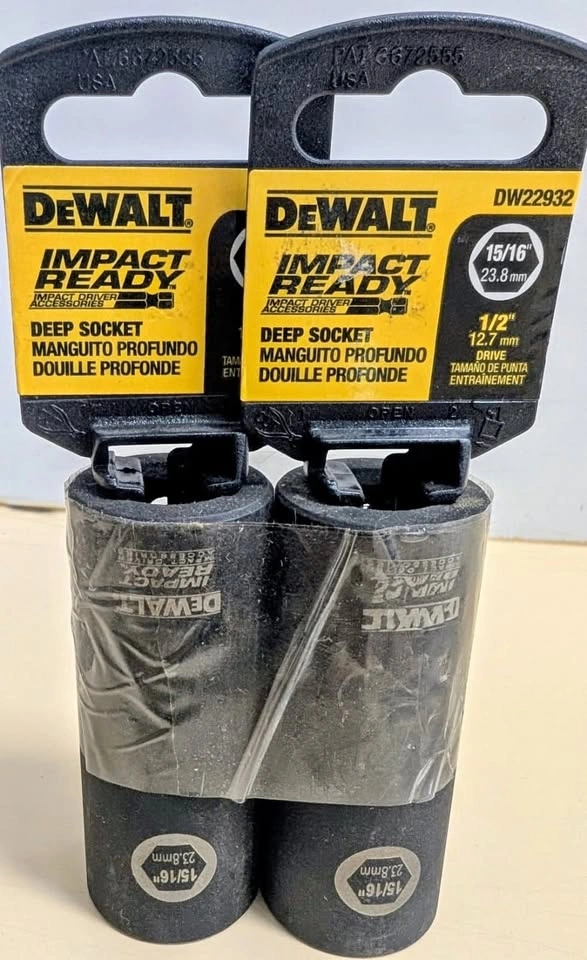 DeWalt Impact Ready Deep Sockets 15/16" 1/2" Drive