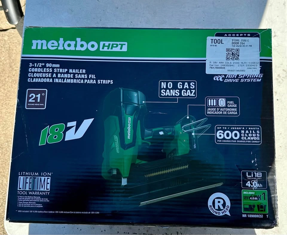 Metabo HPT 18V Cordless Strip Framing Nailer Kit - photo 3