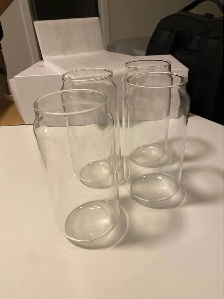 4x beer can glasses with sponge cleaner - photo 3