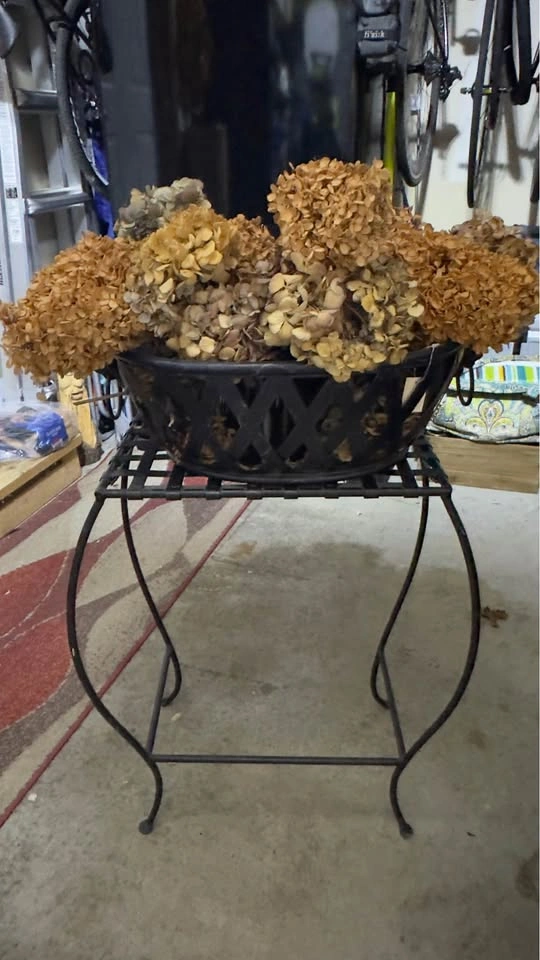 Black Metal Plant Stand (metal basket not available) - photo 2