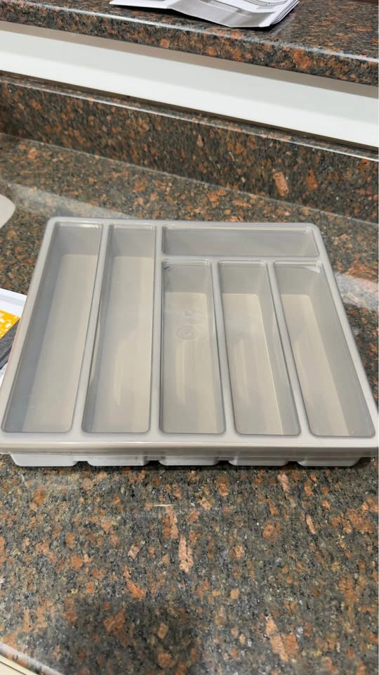 Plastic Utensil Drawer Organizer with Lid - photo 2