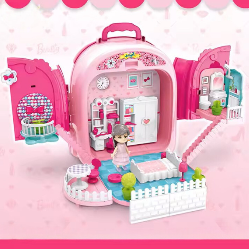 Kids 3-in-1 Makeup Backpack Toy Set Pretend Play Beauty Kit - photo 3