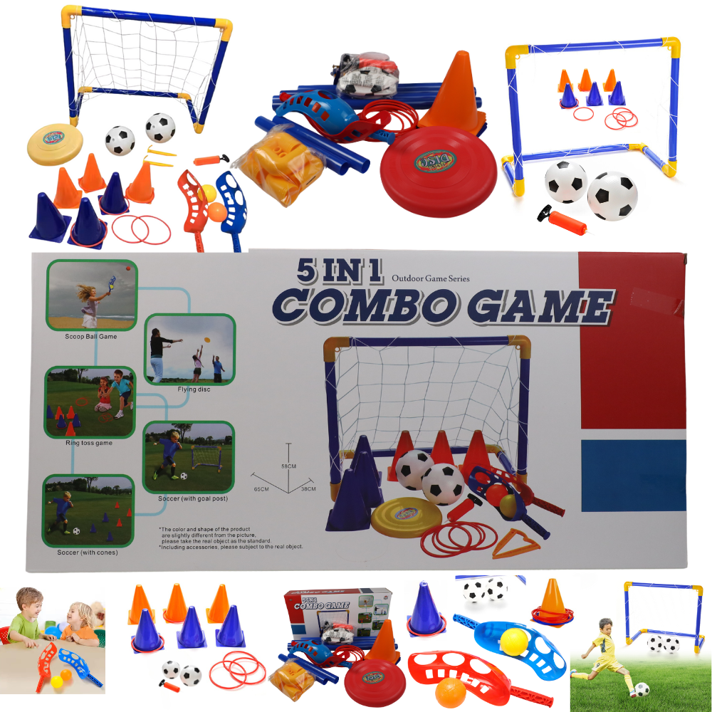 Kids 5-in-1 Soccer Goal Set Outdoor Sports Game - photo 4