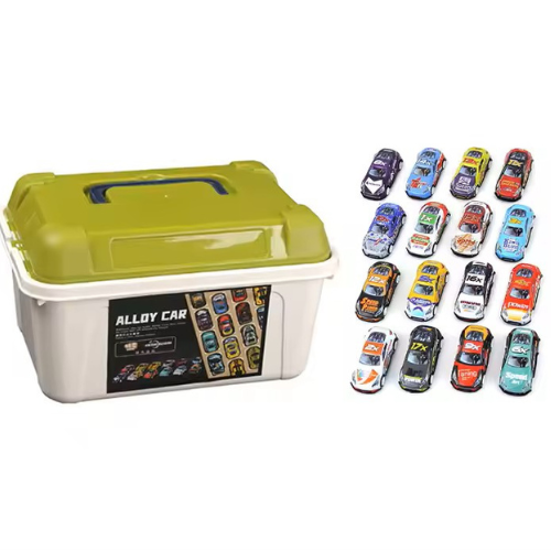 70PCS 1:64 Diecast Pull Back Racing Cars Set w/ Storage Box - photo 3