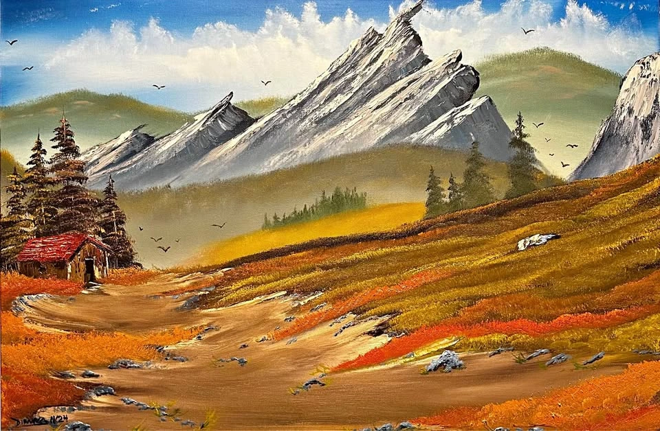 Large Colorado Mountain Landscape Oil Painting 36x24