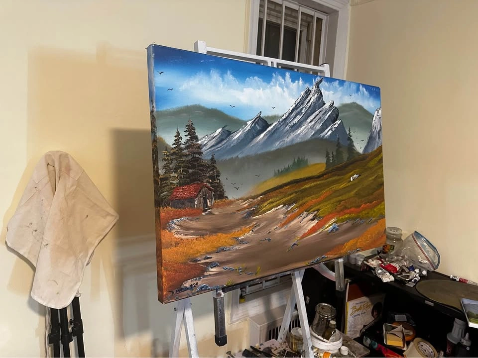 Large Colorado Mountain Landscape Oil Painting 36x24 - photo 3