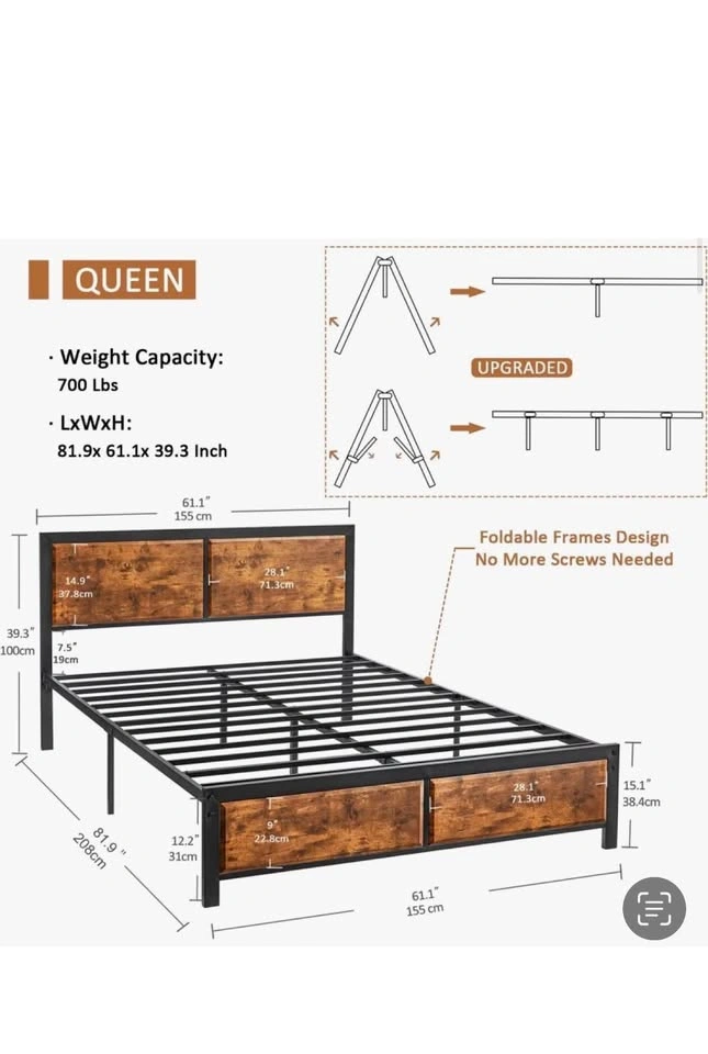 Metal Queen Bed - photo 4