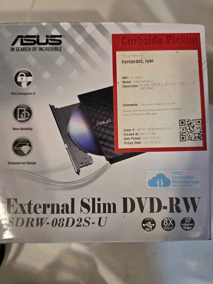 Asus external CD/DVD-RW