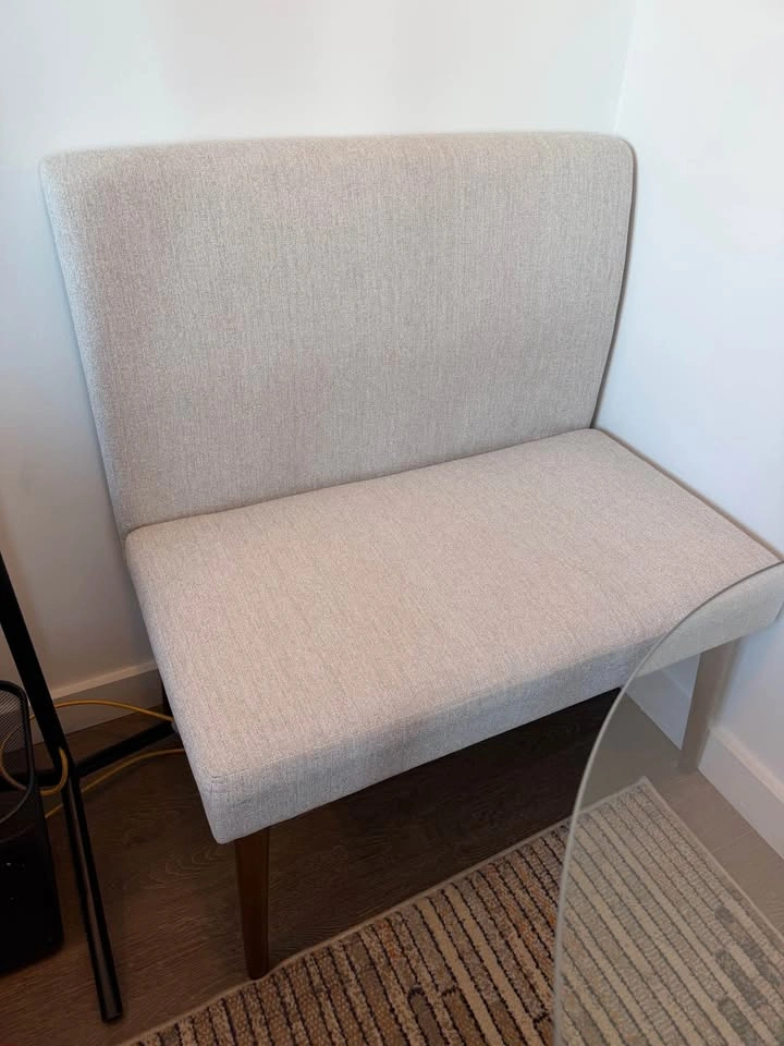 Mid-Century Modern Dining Chair in Cream - photo 3