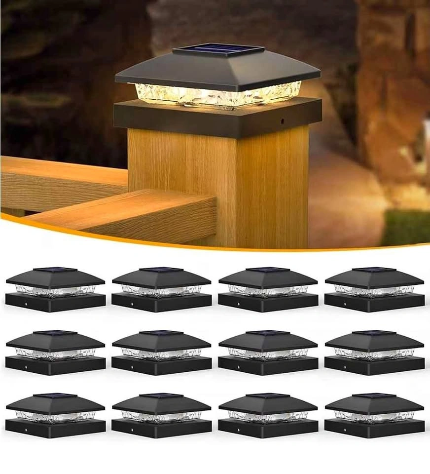 Aponuo Solar Post Cap Lights 12 Pack New