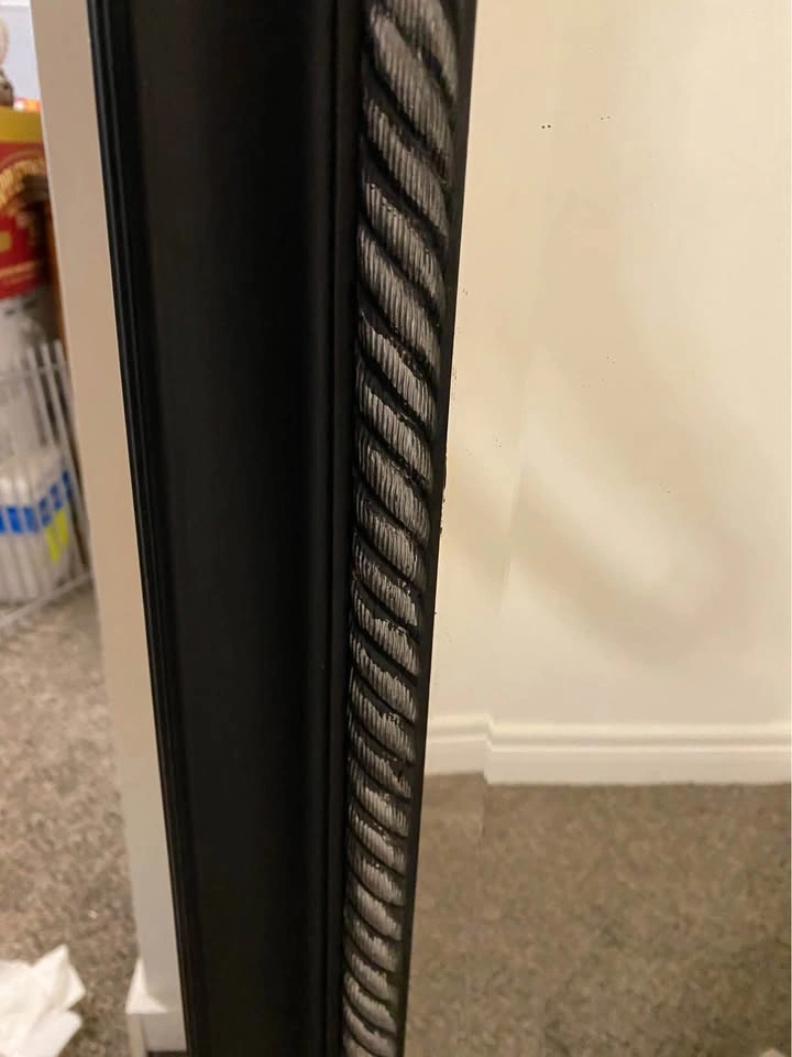 Black Aged-Look Framed Mirror 41” x 29” - photo 2