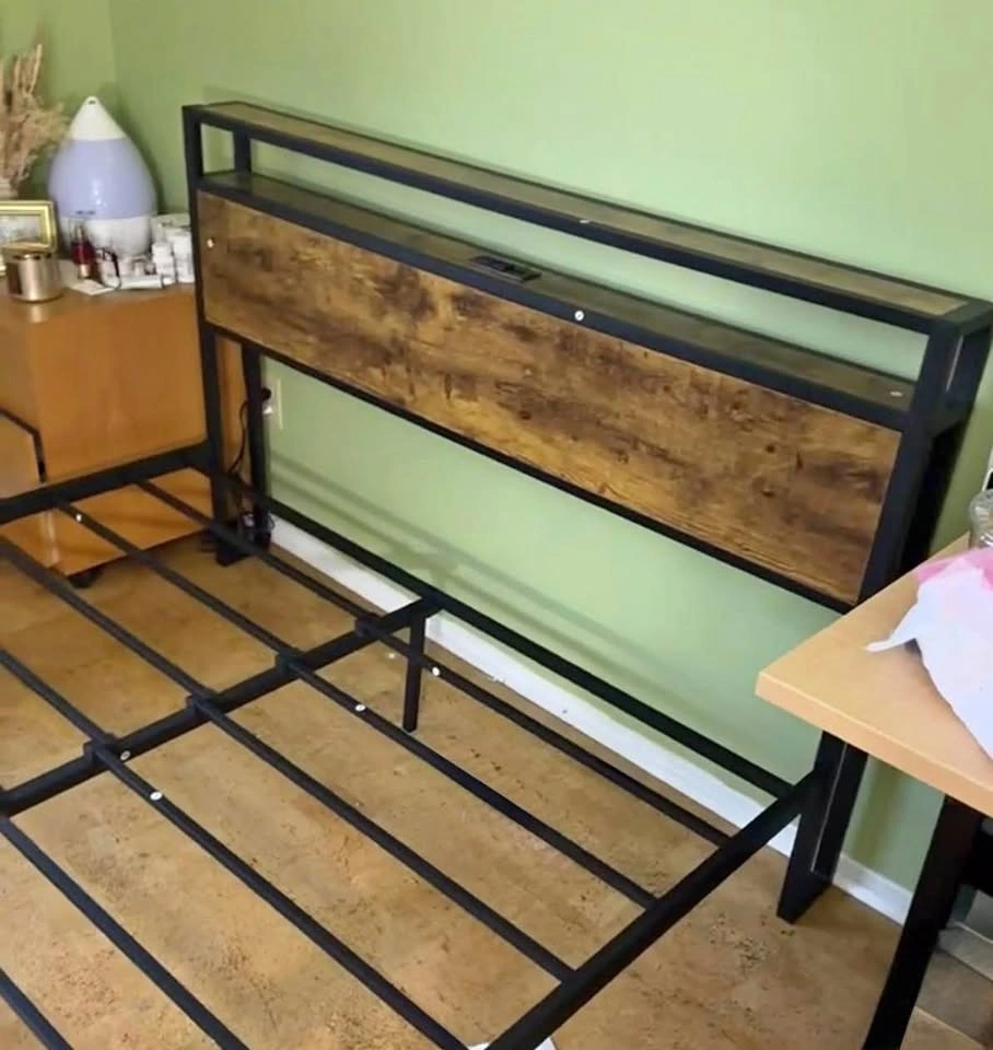 Queen Bed Frame and Mattress