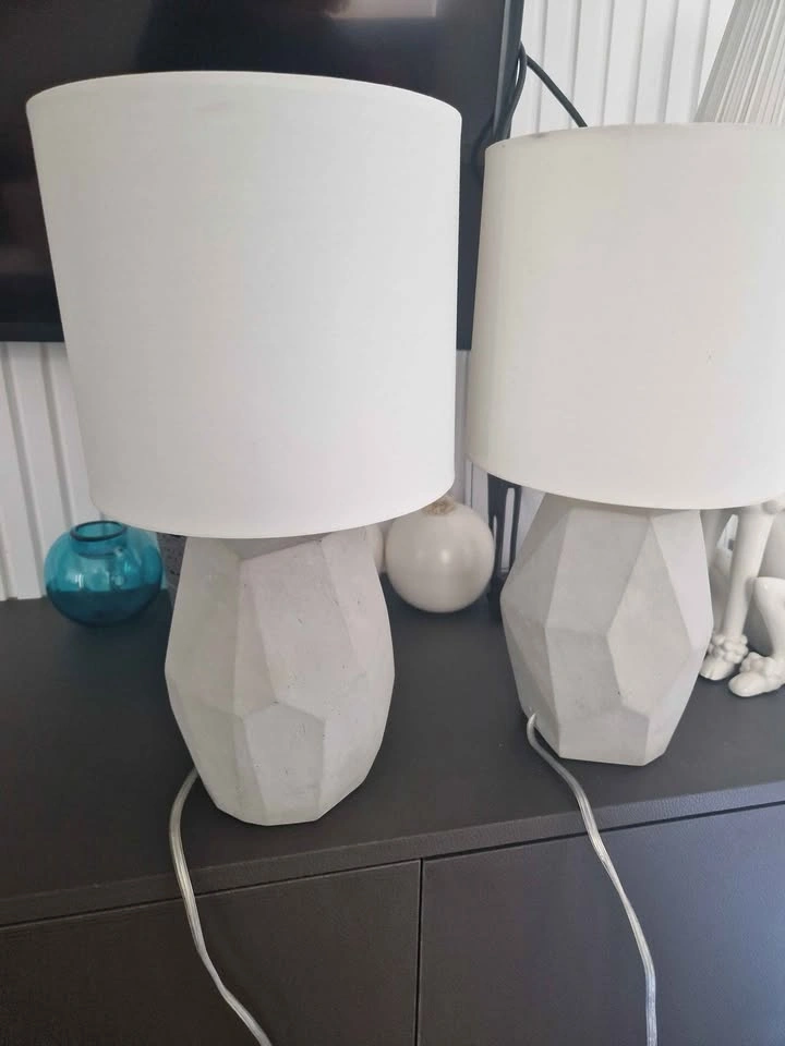 Jamison Grey Cement Geo Table Lamps Bed Bath and Beyond - photo 2
