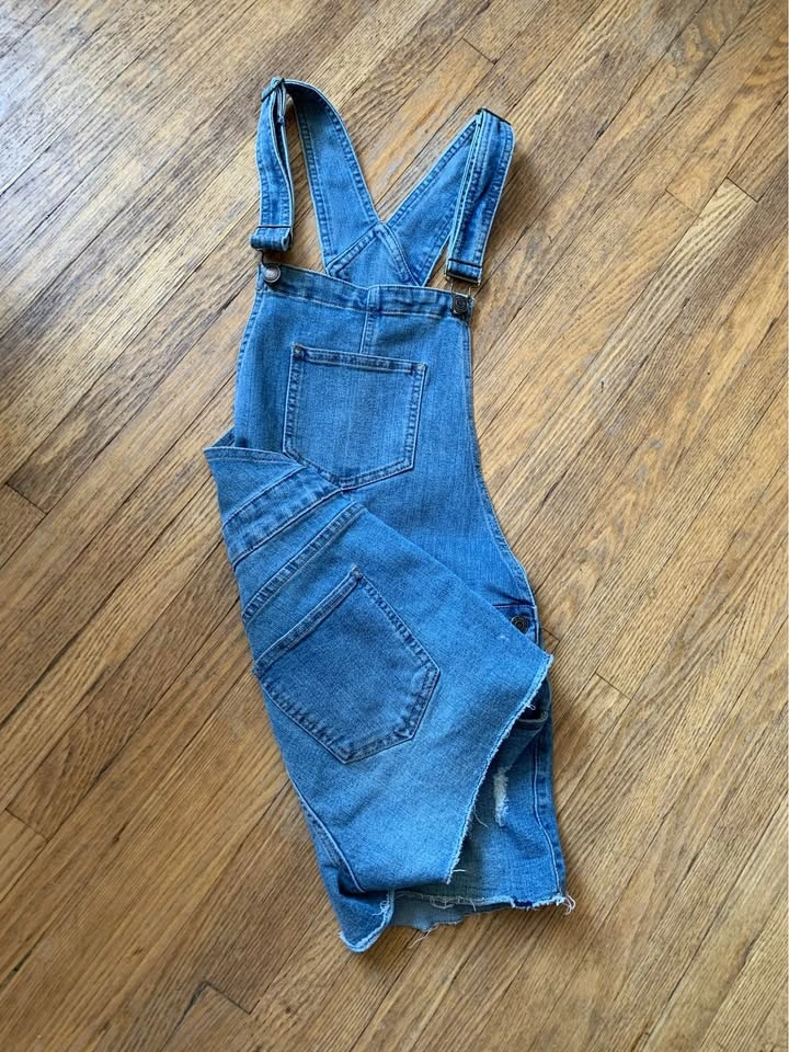 Sweet Vintage Denim Overall Short Set - photo 2