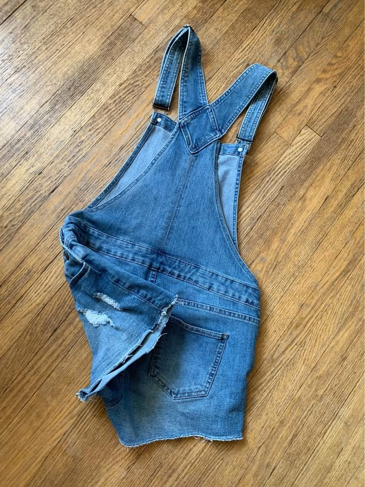 Sweet Vintage Denim Overall Short Set - photo 3