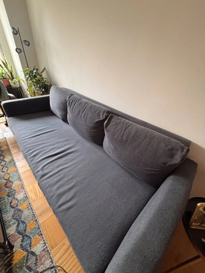 IKEA FRIHETEN sleeper sofa, blue gray - photo 2