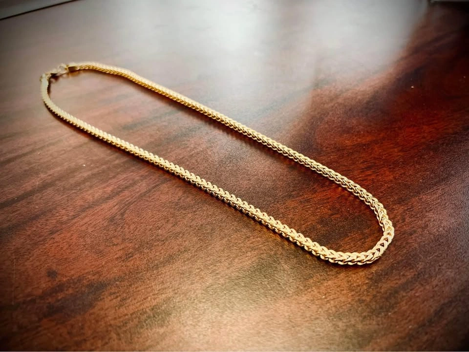 5mm 18K Gold plated Franco link chain. 100% Stainless Steel - photo 2