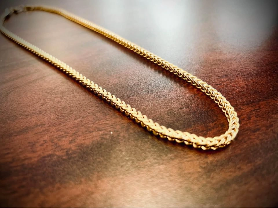 5mm 18K Gold plated Franco link chain. 100% Stainless Steel - photo 4